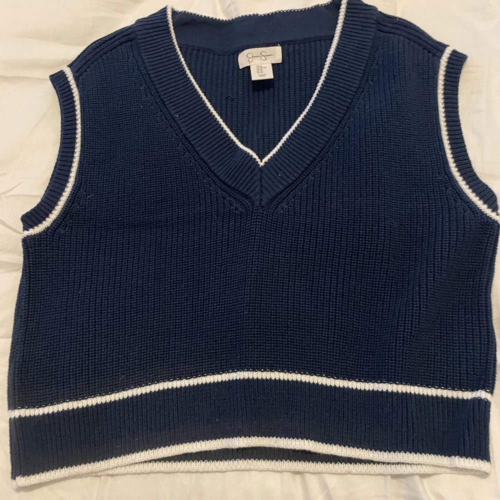 Jessica Simpson Dark Blue Knit with Light Trim
